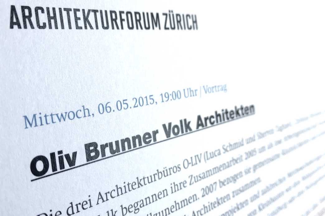 Vortrag im Architekturforum